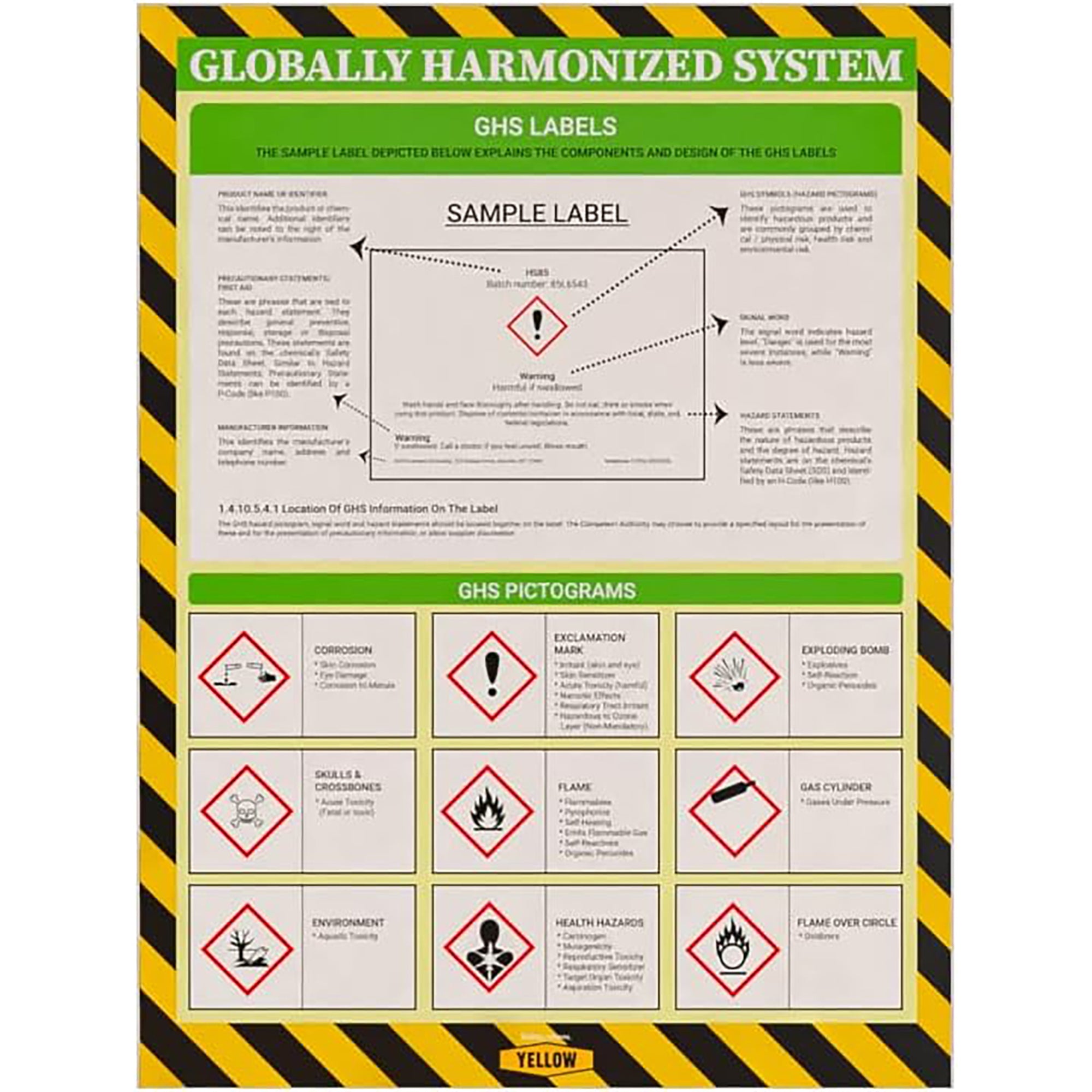 Workplace Safety - Non-Lamintated, 12 x 16" (GHS)