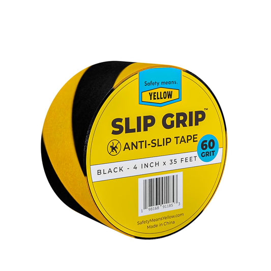 Yellow Safety®, Striped Slip-Grip™ Anti Slip Traction Tape for Stairs, Tread Step, Indoor, Outdoor, 4" x 30'