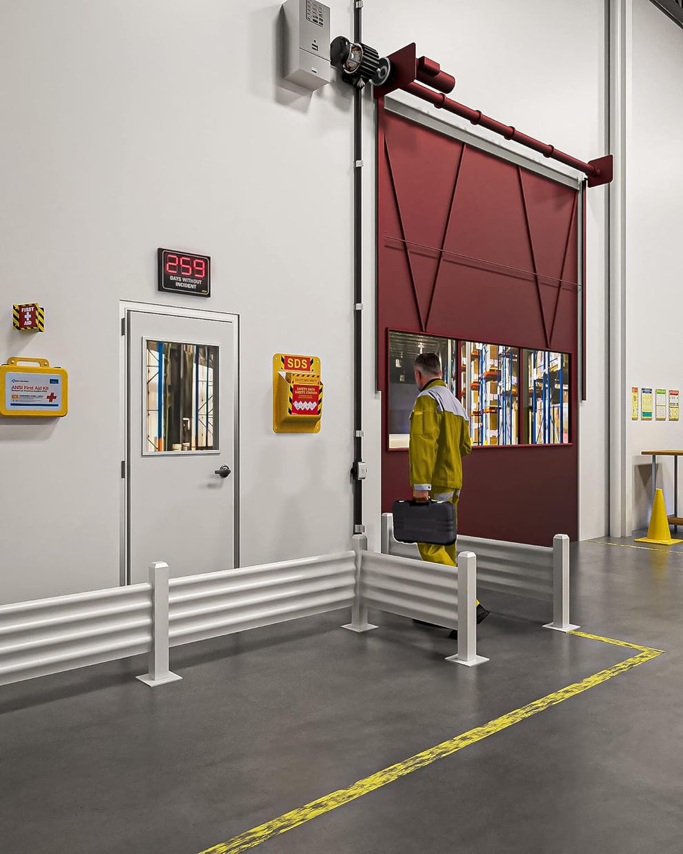 Days Without Incident Electric Sign, Safety Scoreboard, Days Without A