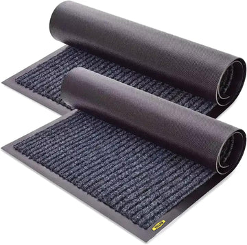 Yellow Safety® Heavy Duty Entrance Mat, Indoor Use, Black, 2 Pack, 30"x17"